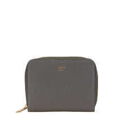 セリーヌ ラウンドファスナー コインケース 小銭入れ グレー レザー レディース CELINE 【中古】